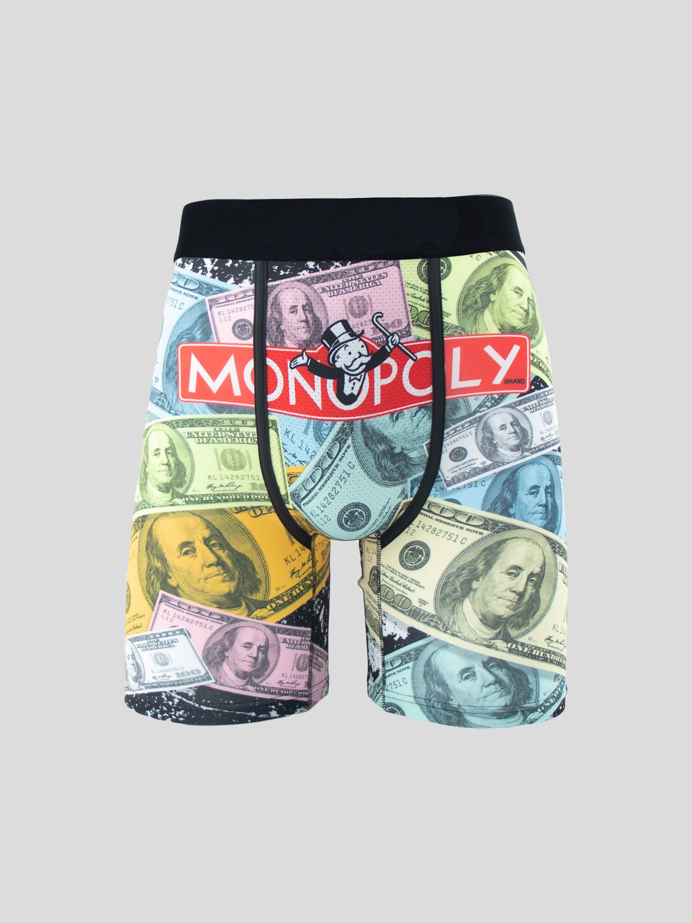 Money American Hundred Dollar Bills Men's Boxer Briefs Soft Underwear  Breathable Trunks with Funny Print