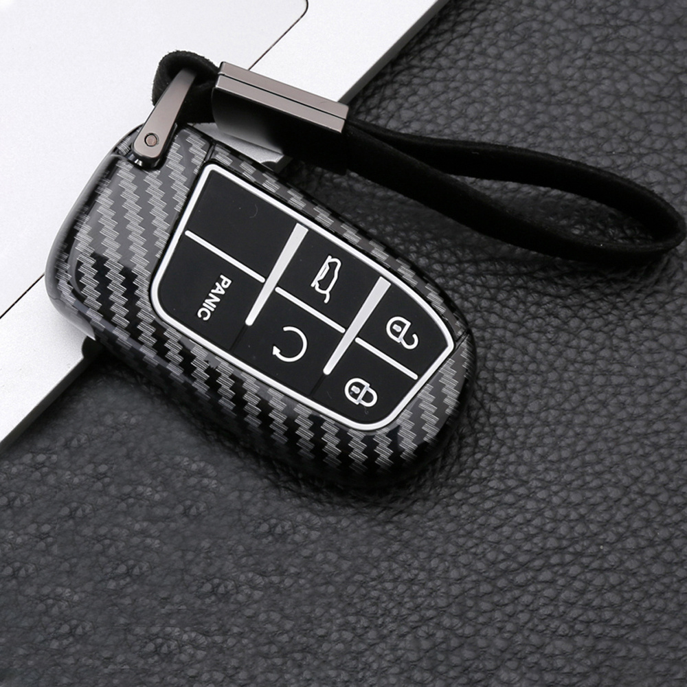 Key Fob Cover With Pu Leather Keychain For Grand Cherokee 200 300 Journey  Smart Key - Temu Bahrain