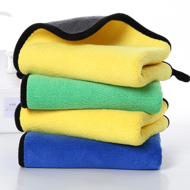 Double sided Car Wash Towels: Soft Absorbent Coral Fleece - Temu