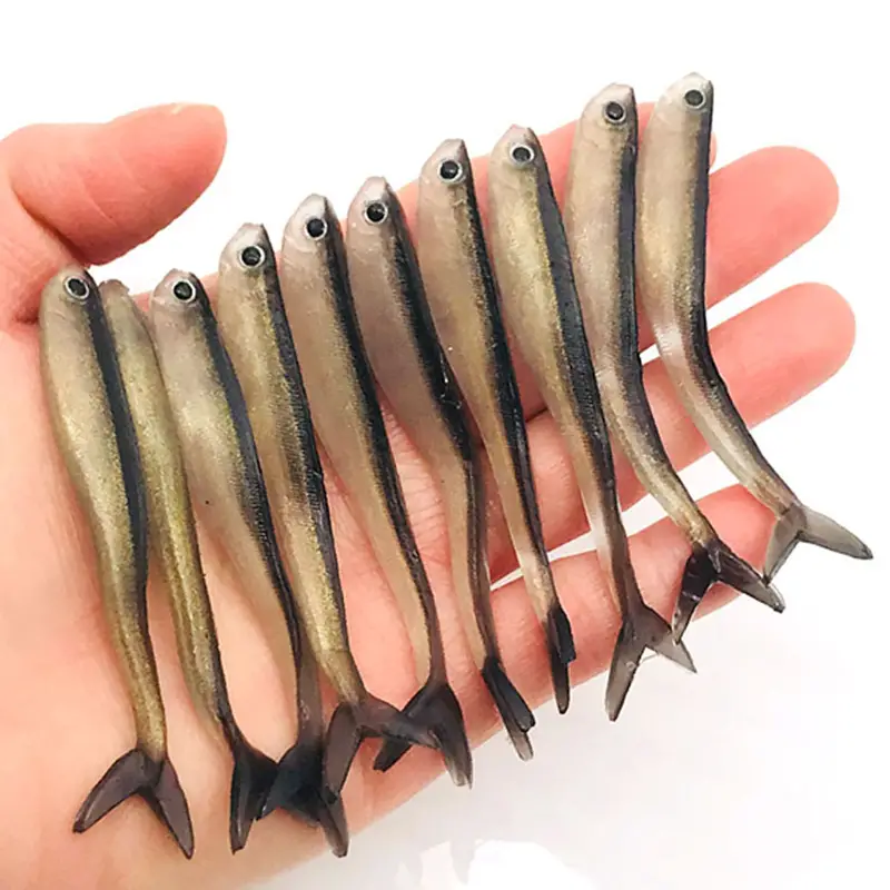10pcs Easy Shiner Wobbler Pike Fishing Lure - Soft Rubber Worms for  Freshwater and Saltwater - Jig Head Artificial Bait with Carp Drop Shot  Swimbait 