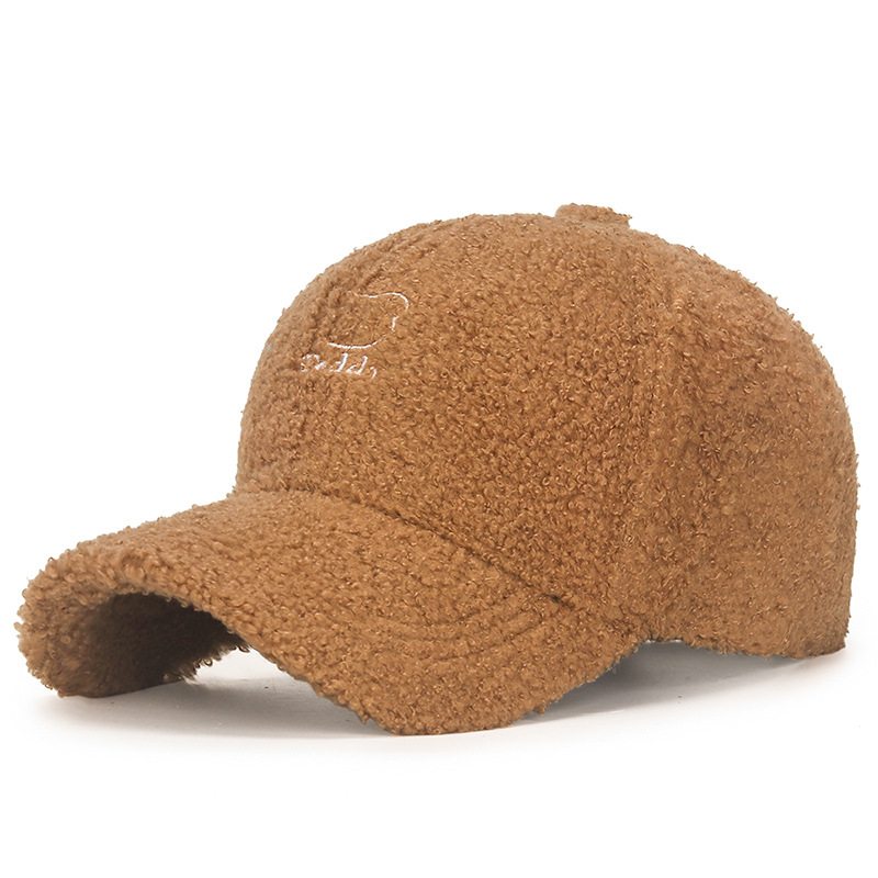 Autumn and Winter New Lamb Velvet Baseball Cap Korean Version