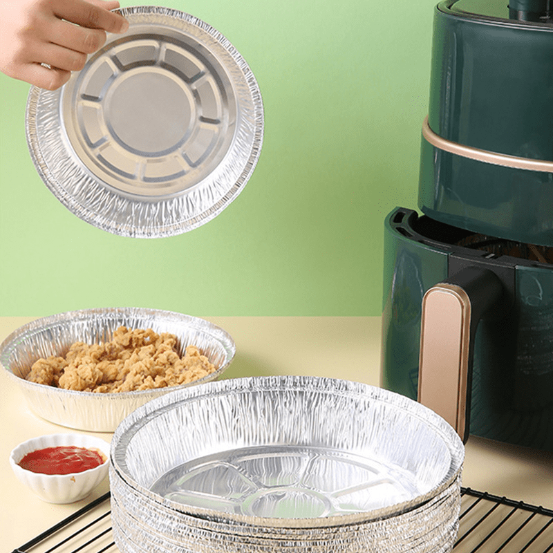 30pcs Foil Pans Air Fryer Tin Foil Plate Household Oil-absorbing