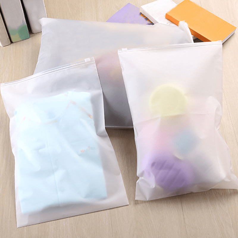 10 piezas Bolsas de plástico con cierre de cremallera transparente
