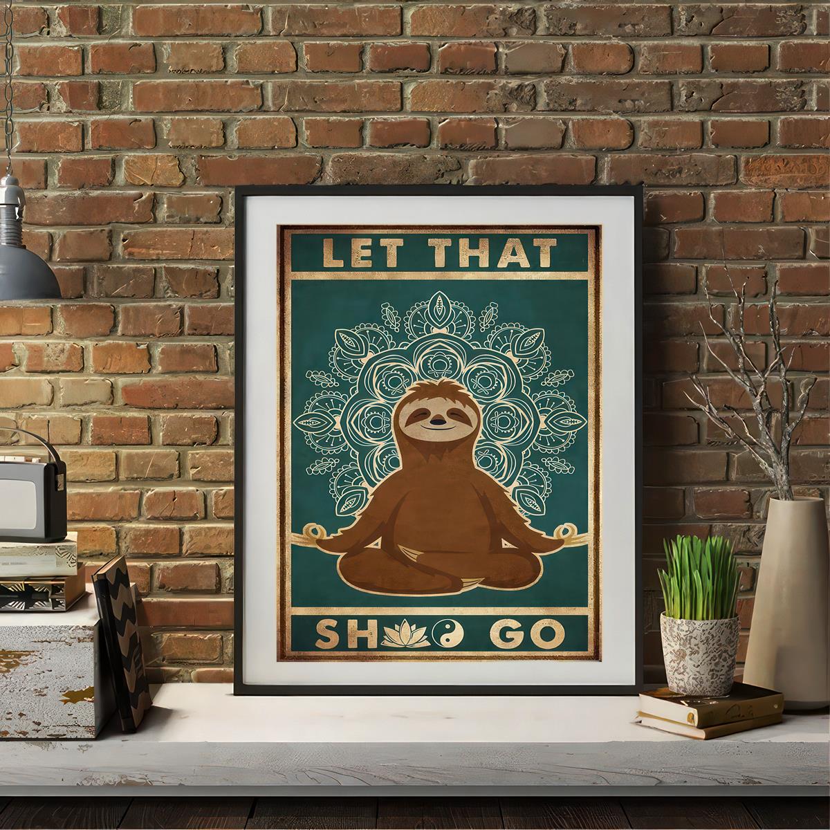 Come on Inner Peace. I don't have all day - Funny sloth Yoga Meme Canvas  Print for Sale by Designershani