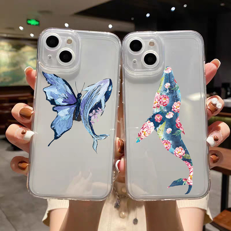 Cute Cartoon Animal Cat Clear Phone Case For iPhone 15 Pro Max 14 13 12 11  X XS XR 7 8 Plus Funny Transparent Soft Back Cover