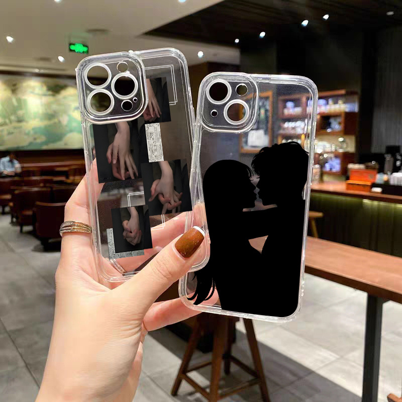 

2pcs Embracing Diagram Pattern Clear Phone Case For Iphone 12 13 Pro Max Mini Case Silicone Soft Fall Car Case Cover For Iphone 11 14 Pro Xs Max Xr X 8 7 6s Plus Back Cover