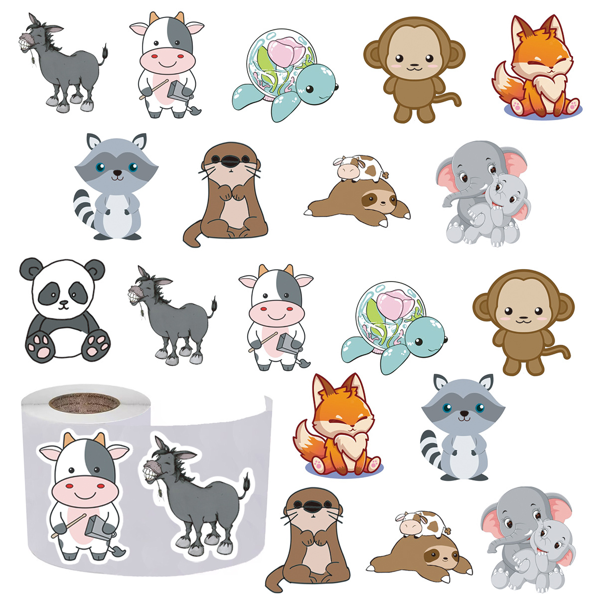 Animal Stickers Cute Sticker Pack Cartoon Stickers Adults - Temu