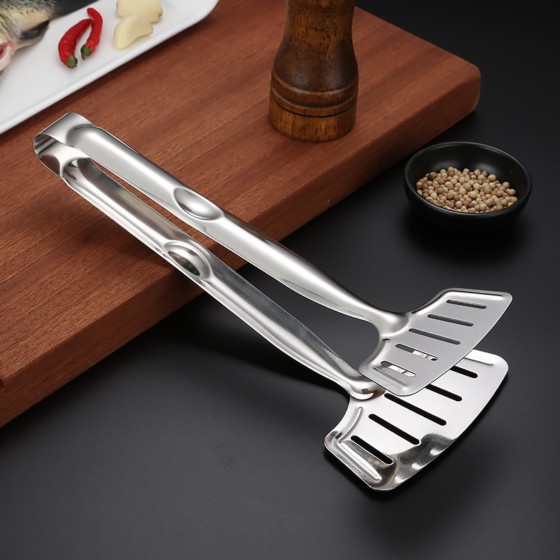 1pc Stainless Steel Food Tongs, Multi-functional Kitchen Tool For