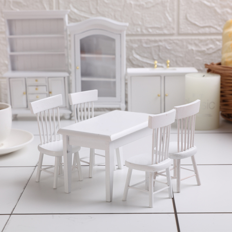 Mesa Comedor En Miniatura 5 Uds. Casa Juegos Mini Muebles - Temu