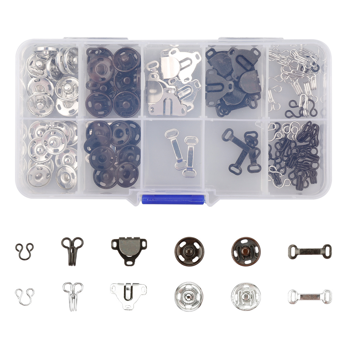Bqhagfte 36 Pairs Metal Sewing Hooks And Eyes Closure Pants Hook And Eye For Bra Trousers Skirt Dress Clothing Diy (3 Color)