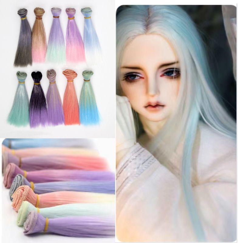 Long Straight Doll Wig Doll Extensions Hair Curtain For Arts - Temu