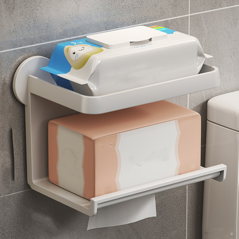 1pc Bathroom Tissue Box, Wall Mounted Toilet Paper Holder, Roll