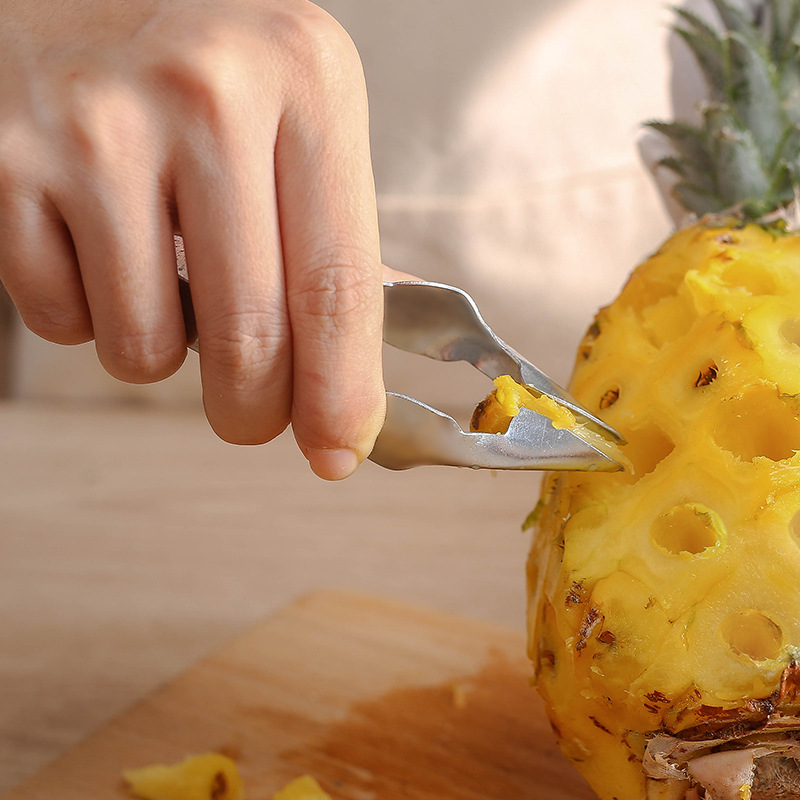 Bending Knife Fruit Knife Stainless Steel Pineapple Knife Mango Knife  Multi-functional Peeling Knife Roast Sausage Special Knife Cutting Hy9195 -  Temu