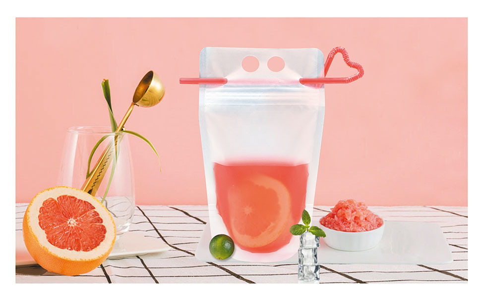 Reusable Freezable Drink Pouches With Straw Holes Perfect - Temu