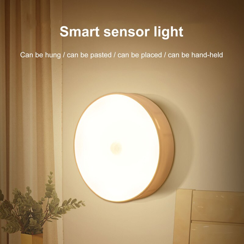 intelligent motion sensor night light usb charging led light for bedroom living room corridor stairs hallway bathroom wardrobe light details 6