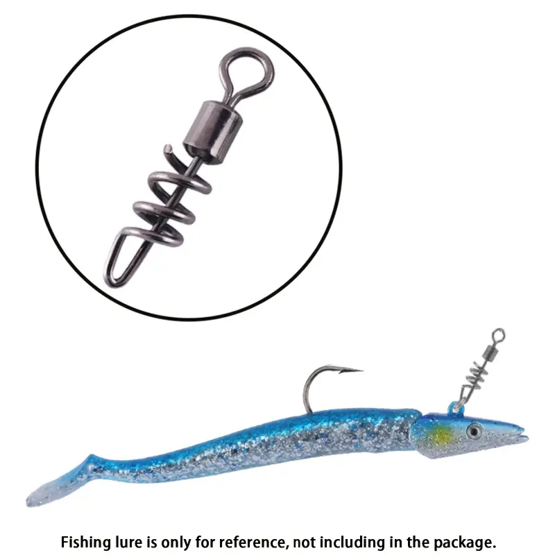 Fishing Corkscrew Swivel Snaps, Stainless Steel Barrel Rolling Swivel  Saltwater Freshwater High Strength Quick Connect Fishing Snap