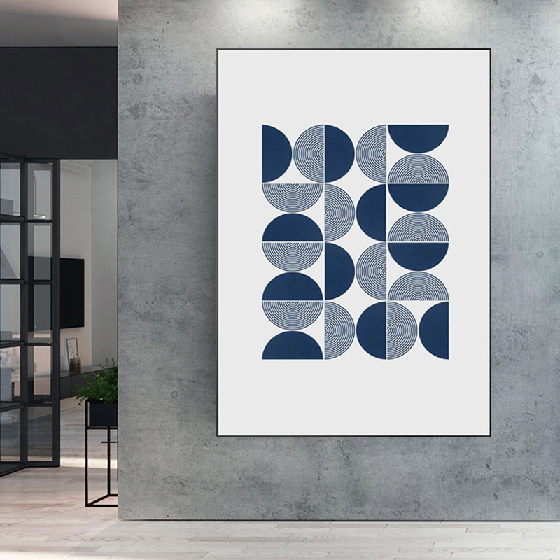 Hd Print Modern Geometric Color Blocks Canvas Art Poster - Temu