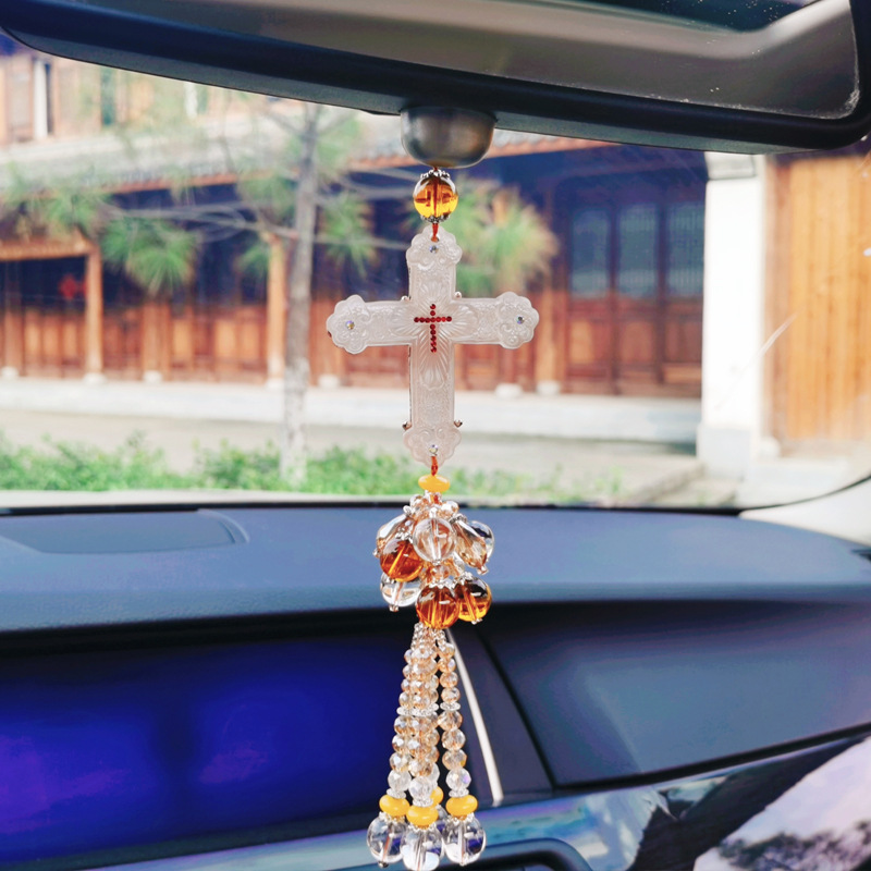 1pc Adler Jesus Kreuz Auto Anhänger Auto Rückspiegel hängen Ornament  Weihnachts baum Ornament für Auto Dekoration Zubehör