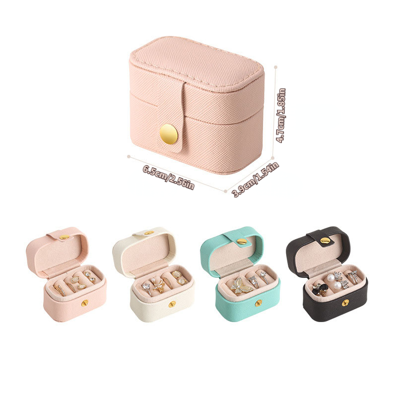 Wells Earring Nest Miniature Plush Lined Earring Travel Case With Mirror 