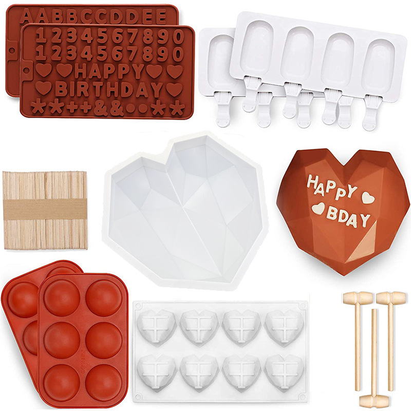 Non stick Silicone Letter And Number Chocolate Molds For - Temu