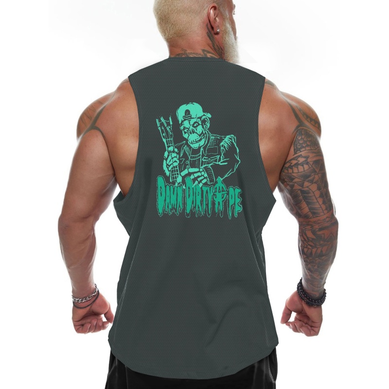 Débardeur Pour Homme - Motif Tête De Mort Imprimé - Graphique