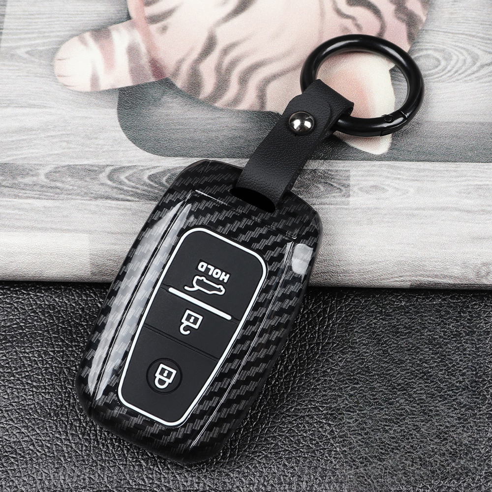 Leather Strap Car Key Case Cover for Kia K2 Rio Sorento K4 Cerato