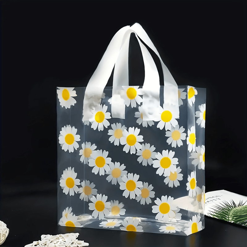 Portable Pvc Gift Bag, With Ribbon Party Gift Bag, Gift Bag, For Wedding  Parties Clear Little Daisy Print Gift Bag, For Party Supplies Holiday  Decoration Supplies, Shopping Bag, Tote Bag, Wedding Supplies 