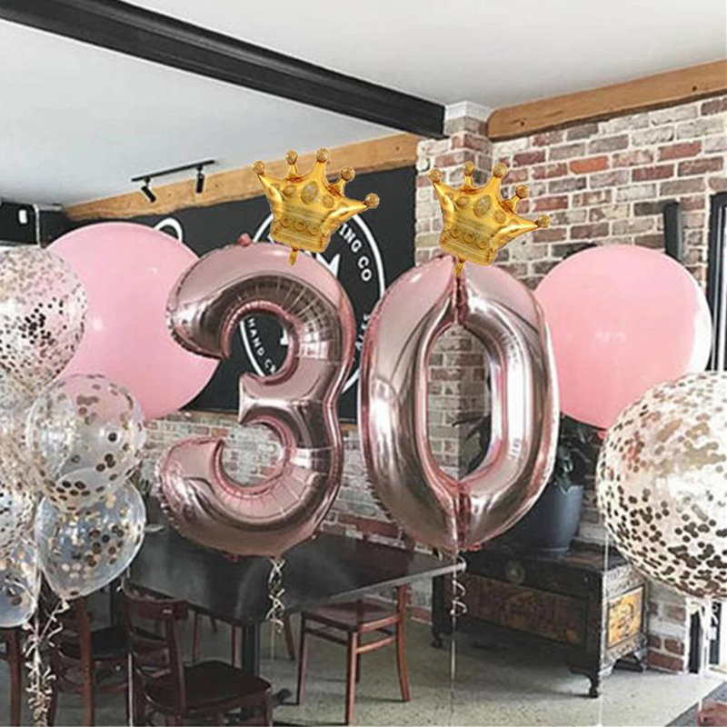 Ballon en aluminium numéro 20 pour décoration de fête, joyeux