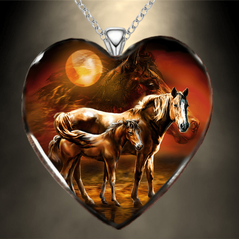 1pc Accessoires De Mode Collier Pendentif Loup En Cristal - Temu Belgium