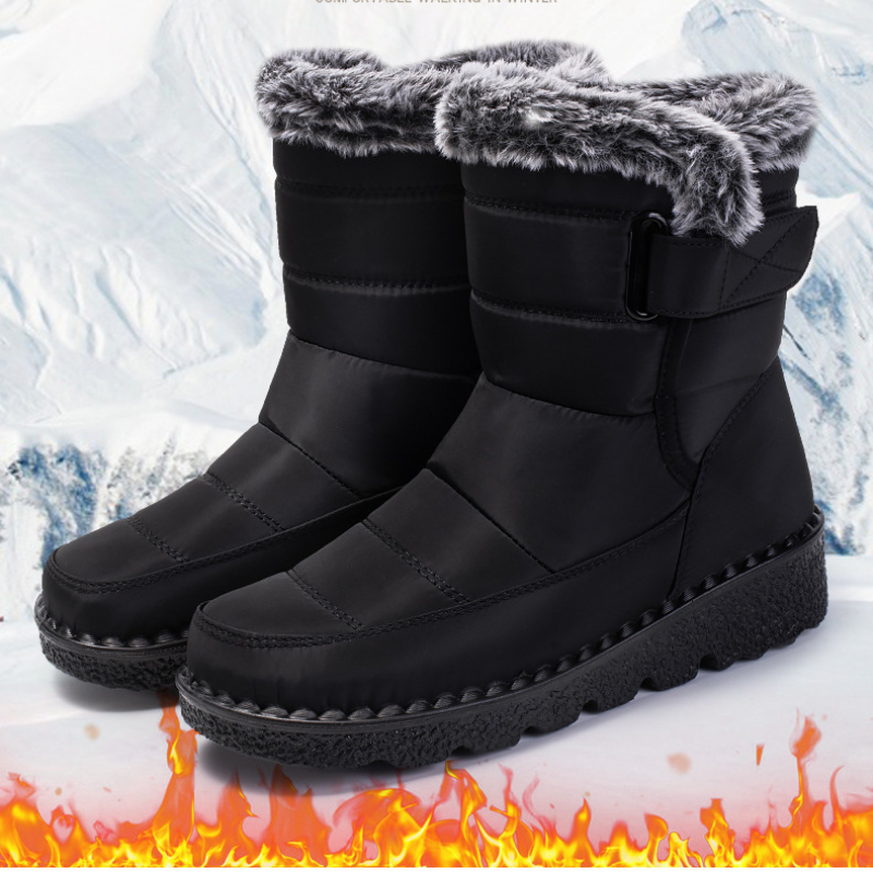 Women's Winter Fleece Snow Boots Fur Lined Warm Ankle Boots - Temu