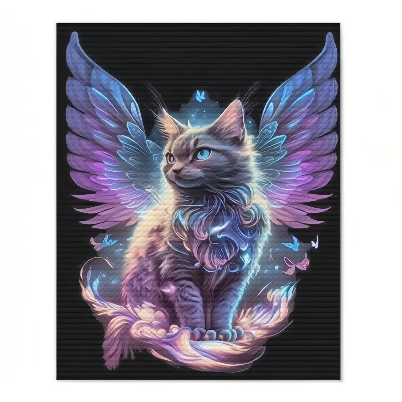 Full Diamond Painting Kit 2023 New Angel Wings Cat Design - Temu Romania