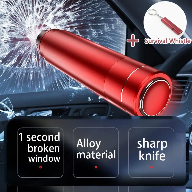 Auto-Sicherheitshammer, Auto-Notfall-Glasfensterbrecher,  Sicherheitsgurtschneider Mit Überlebenspfeife