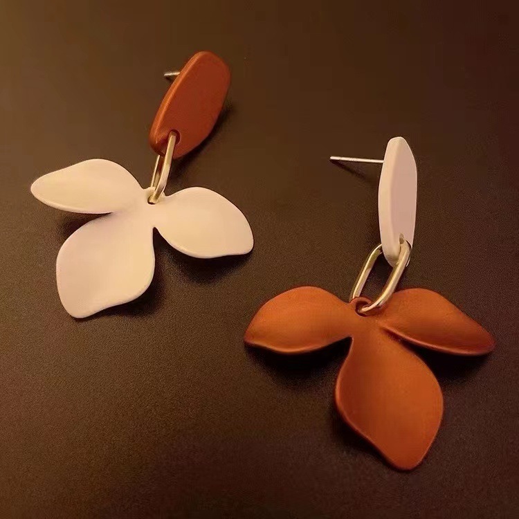 Hot / Green / Orange Color Flower Design Dangle Earrings Japanese / Korean  Style Alloy Jewelry Delicate Female Gift - Temu