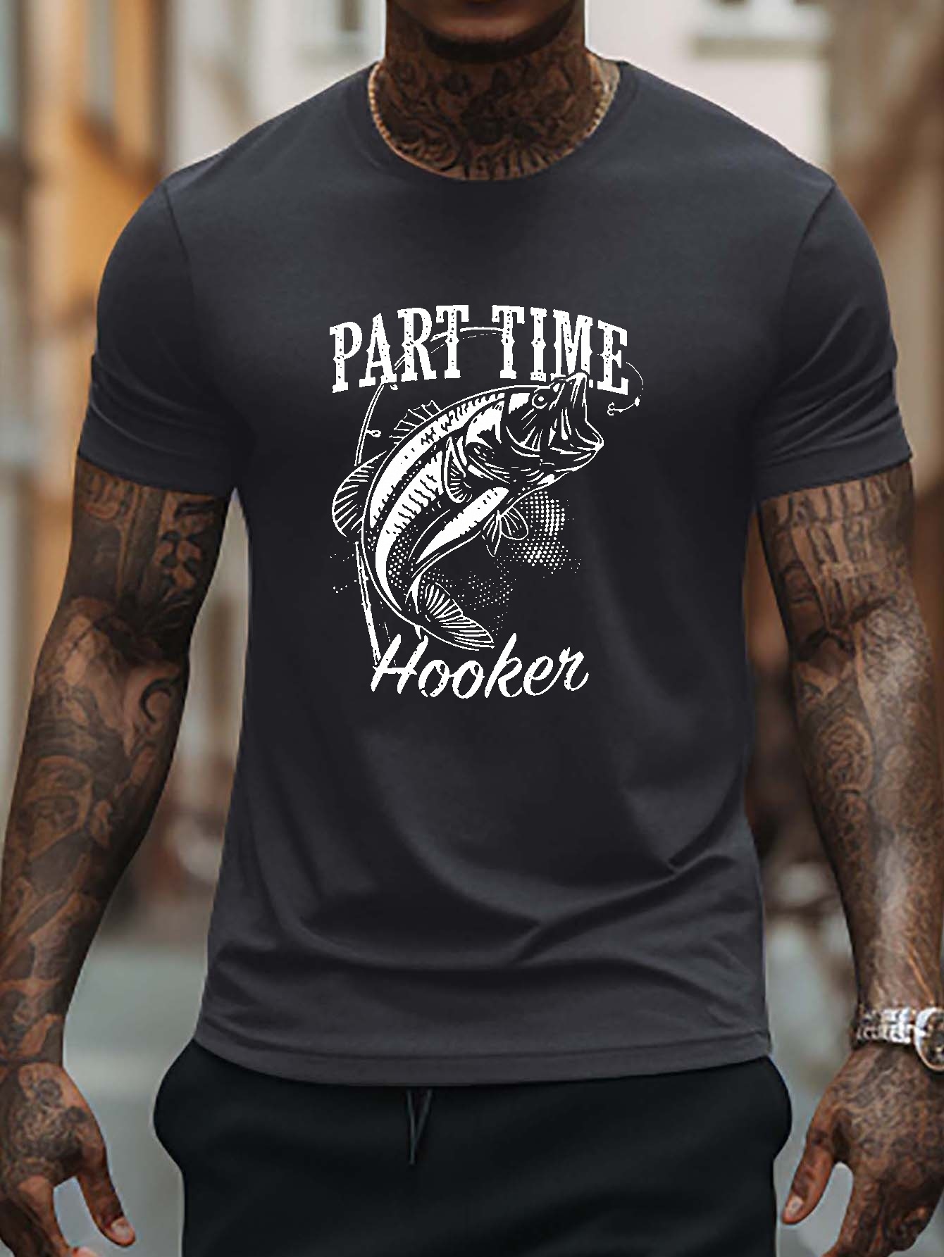 part Time Hooker Fish Print T shirt Men: Summer Trendy - Temu