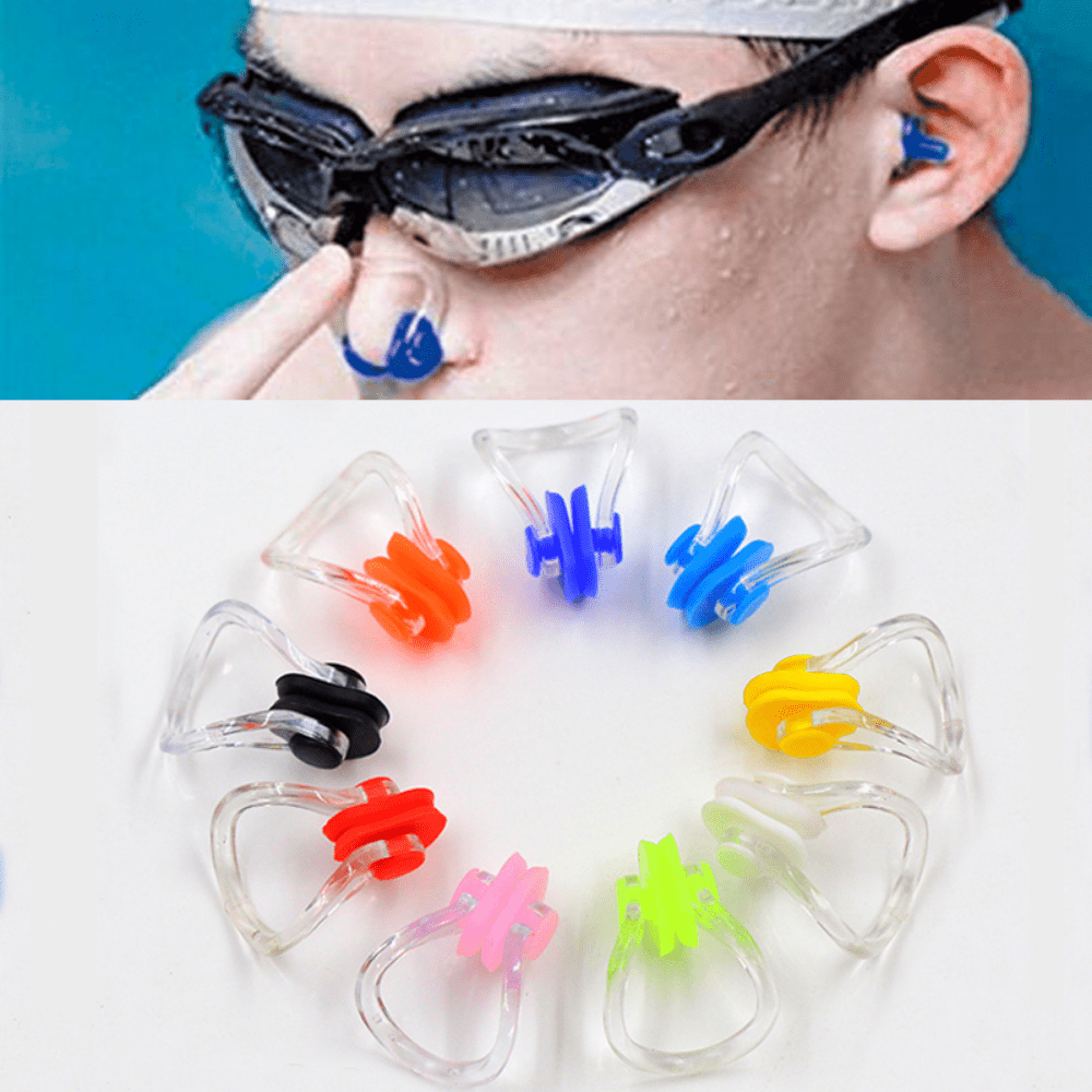 Lot De 4 Pince-nez Silicone étanches - Nage, Apnée - Avec Boîte