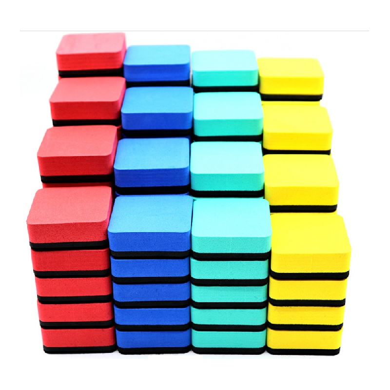 12pcs MIni Magnetic Whiteboard Dry Eraser Whiteboard Wiper for Classroom  Office Whiteboard Cleaner Dry Erase Eraser