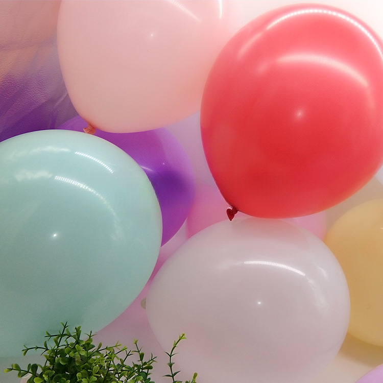 Different Color Balloons Matte Balloons With Balloon Ribbon - Temu