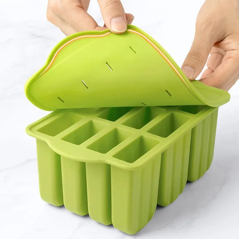 Popsicle Molds Silicone Bpa-free, Popsicle Trays For Freezer,homemade Ice  Cream Popsicle Molds,large Ice Pop Maker Set,reusable Ice Lolly Mould With  Popsicle Sticks - Temu