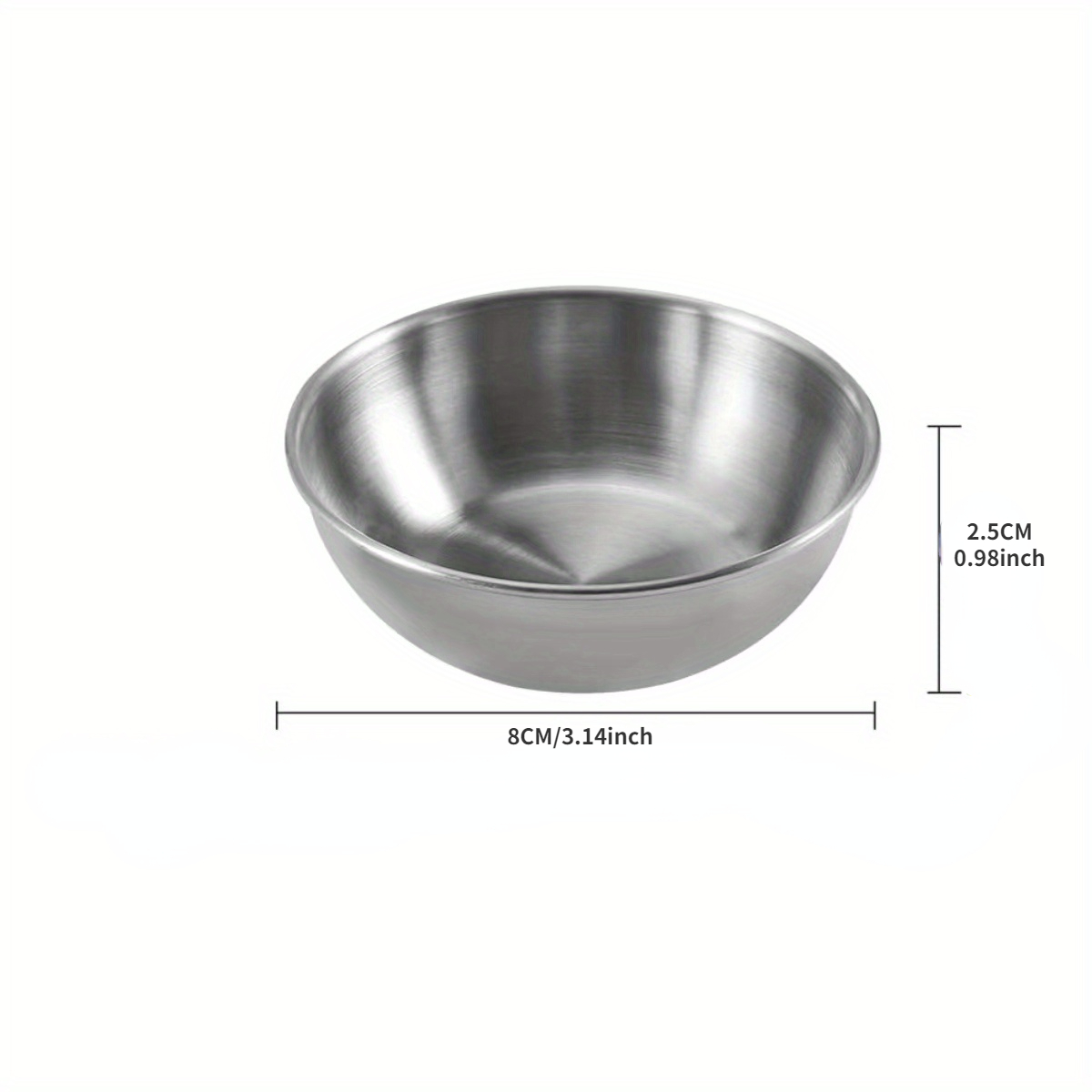 Stainless Steel Sauce Dishes Mini Individual Saucers Bowl Round ...