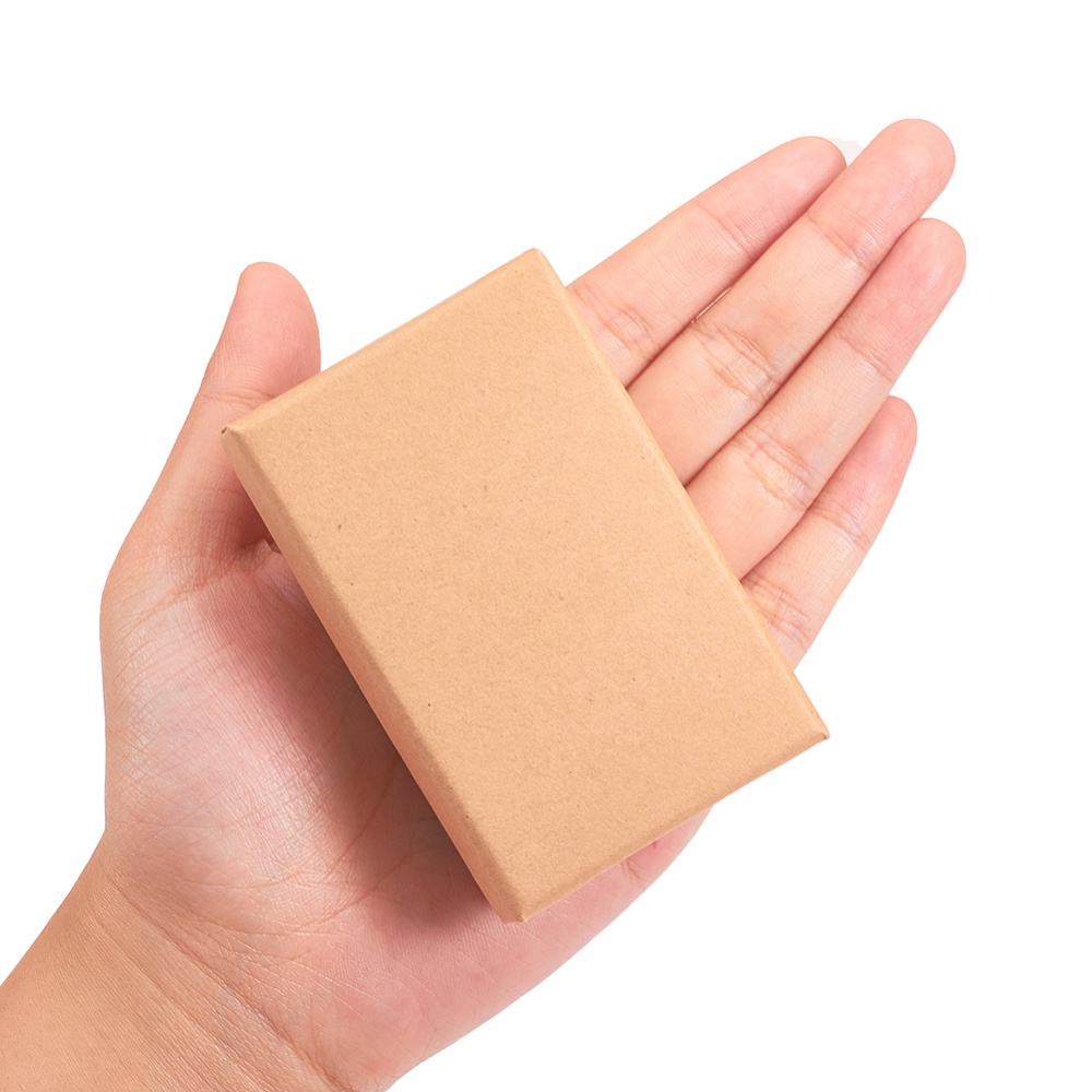 NBEADS 24 Pcs Tan Cardboard Jewelry Box Rectangle Kraft Paper Gift Boxes for