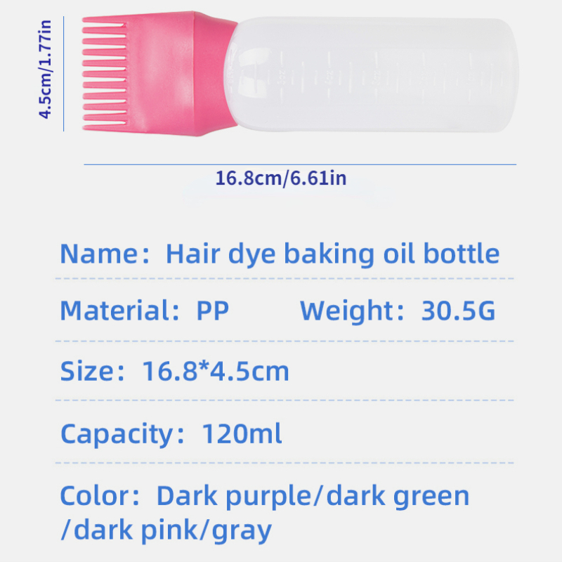 Clear Beauty Salon Plastic Dye Squeeze Applicator Hair Oil - Temu