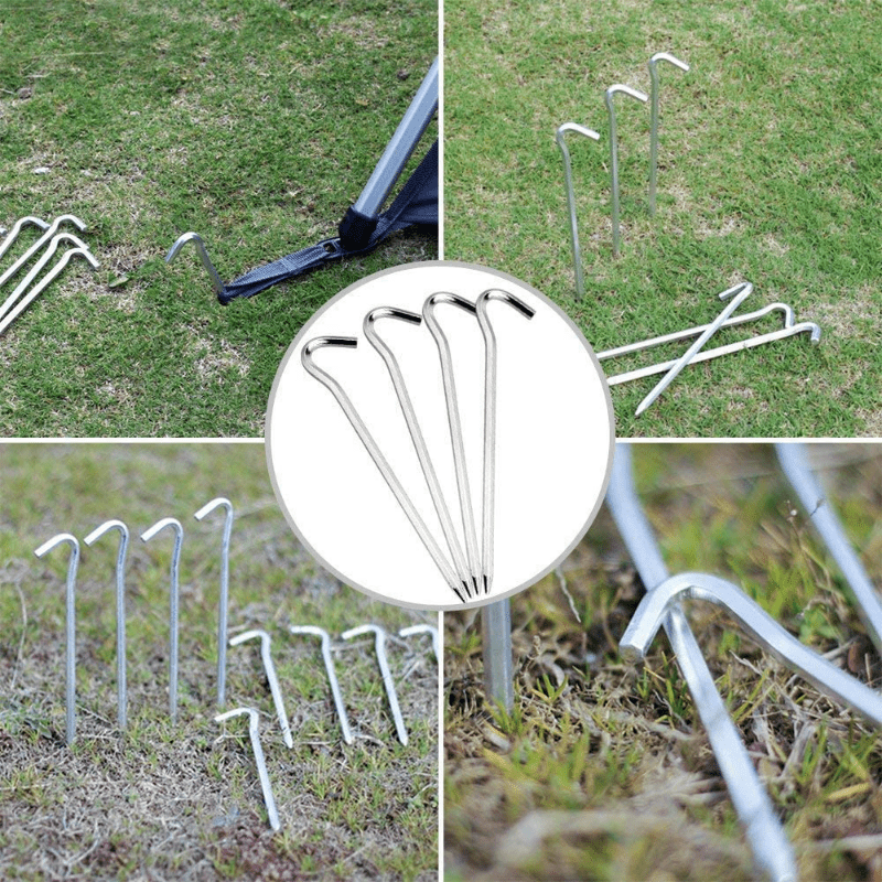 Piquetas Camping, Piquetas de Tienda, 18 cm Piquetas Camping Aluminio,  Piquetas Camping Suelo Duro, Tent Pegs, Tent Stakes, Estacas para Tiendas  de