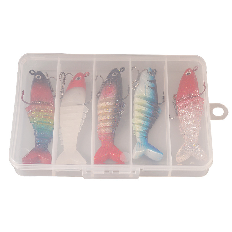 Hard Multi Section Bait,5PCS 6 Sections Fishing Sections Fishing