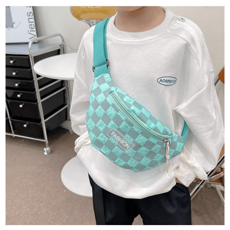 1pc Checkered Pattern Diaper Bag