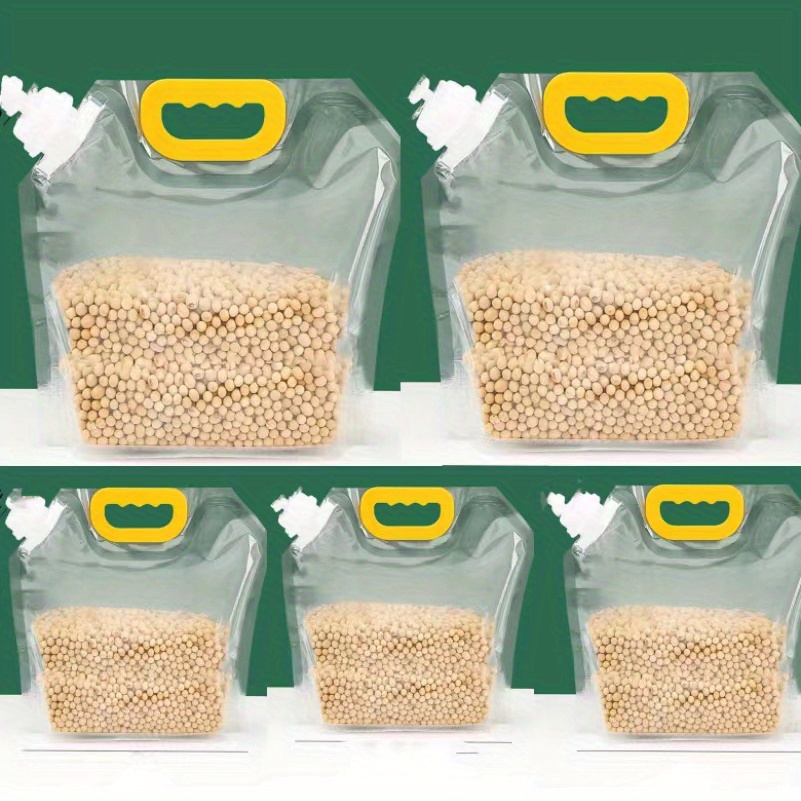 Reusable Storage Zipper Bags With Handle And Nozzle, Sub Packaging