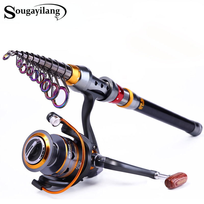  Sougayilang Fishing Rod and Reel Combo, Stainless Steel Guides Fishing  Pole with Spinning Reel Combo for Saltwater and Freshwater-Turquoise-5.9ft  & 3000 : Sports & Outdoors