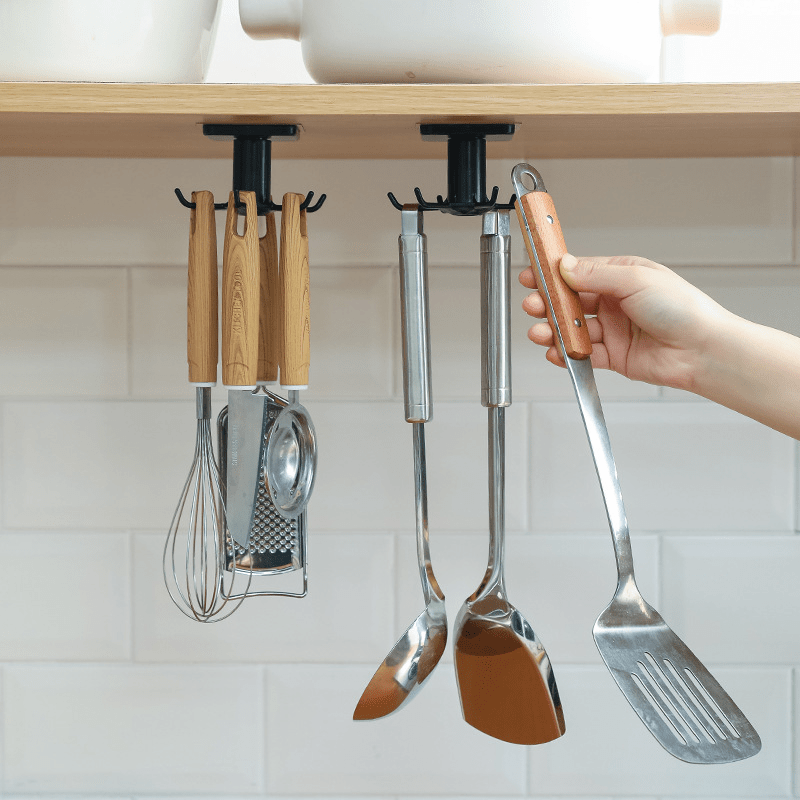 1pc ABS Wall Mounted Pot Lid Rack, Grey Hanging Lid Organizer For