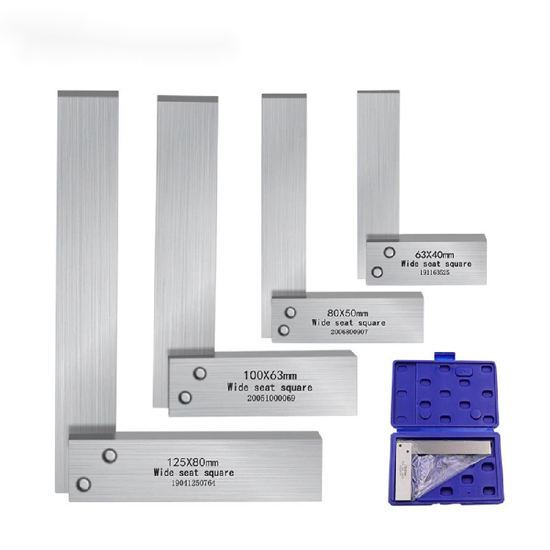 

Precision Ground Steel Hardened Angle Ruler: 90° Right Angle Engineer Set For Machinists