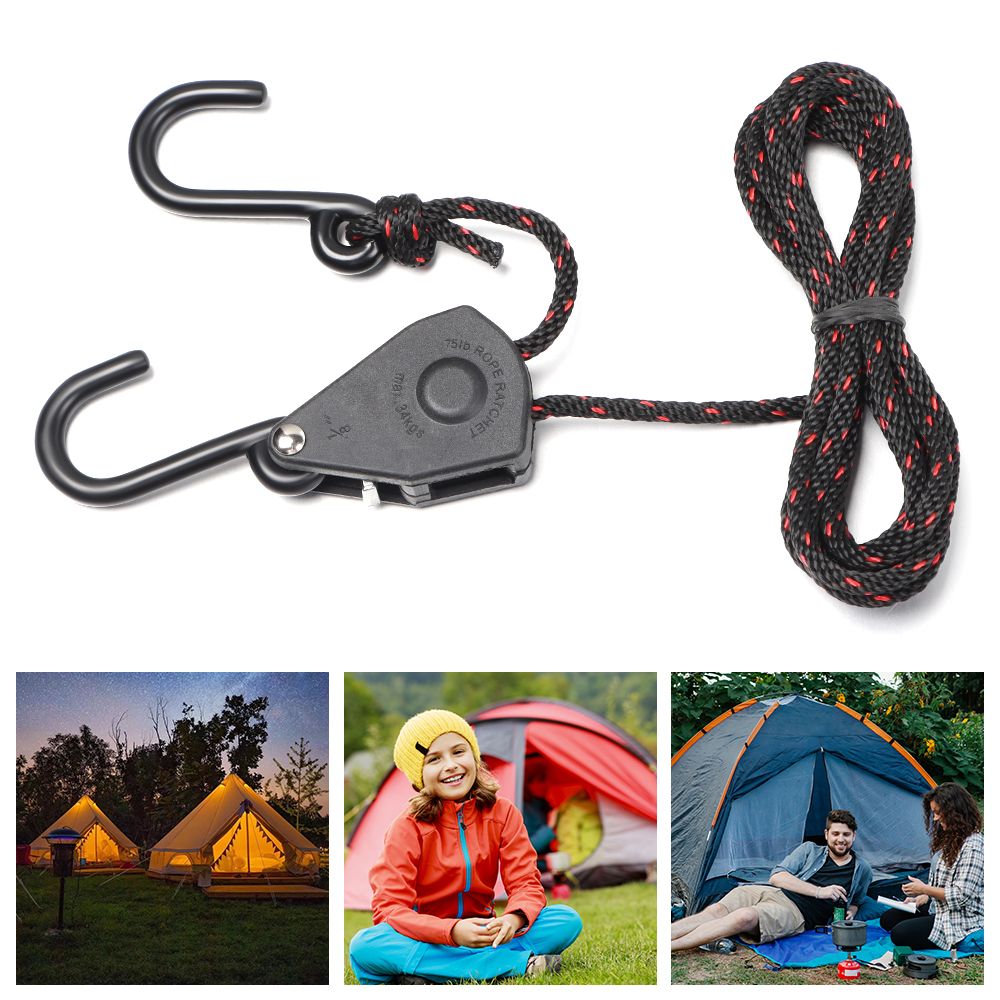 Pulley Ratchets Kayak And Canoe Boat Bow Stern Rope Lock Tie Down Strap 1 4  1 8 Inch Heavy Duty Adjustable Hanging Rope Clip - Sports & Outdoors - Temu