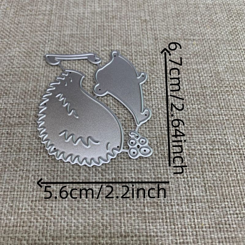 Metal Cutting Dies In Of A Hedgehog For Scrapbooking, Decorative Embossing, And Handcrafting Templates